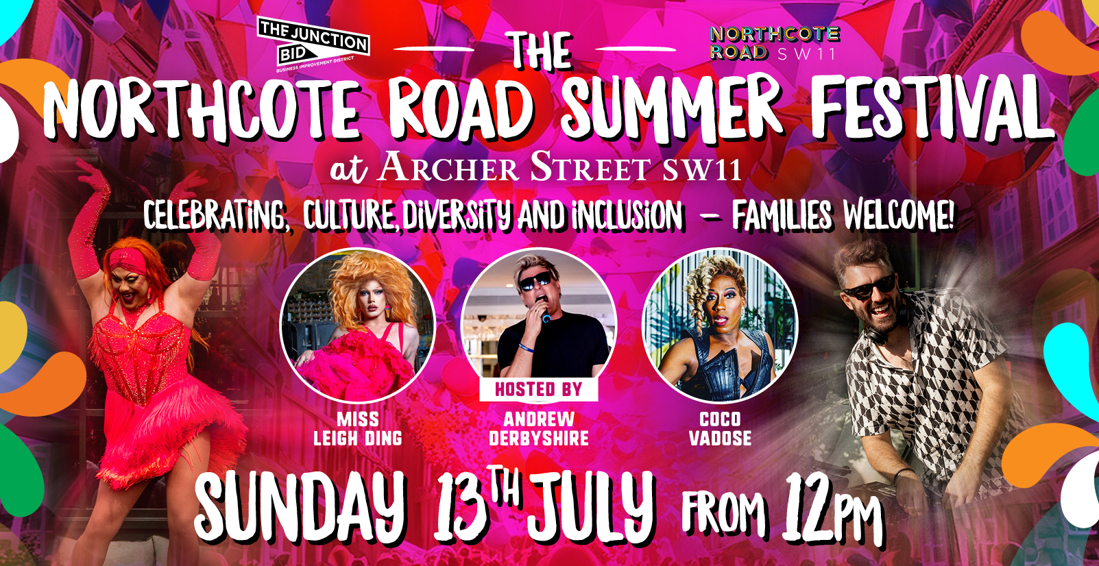 Northcote Road Summer Festival Sunday 13th July 2025 from12pm