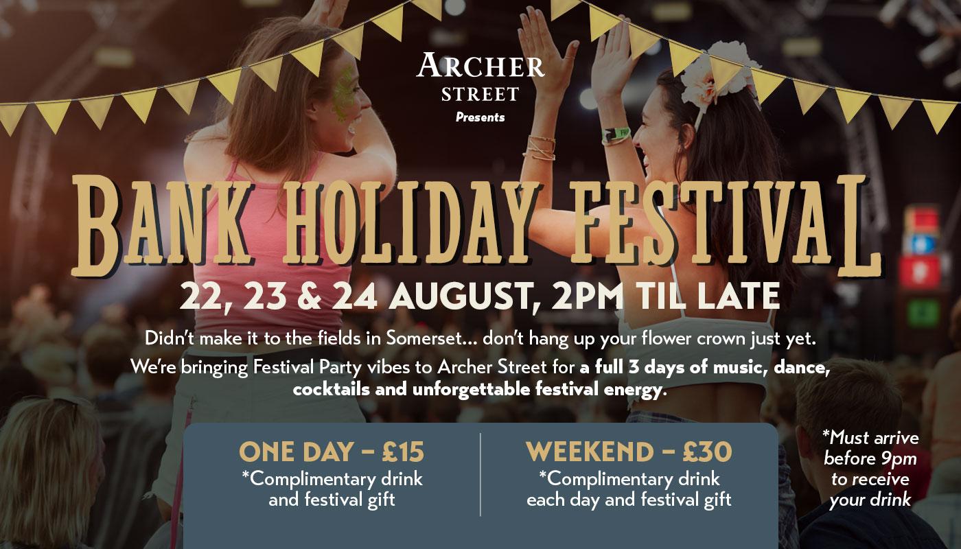 August Bank Holiday Festival, 22, 23, 14 August