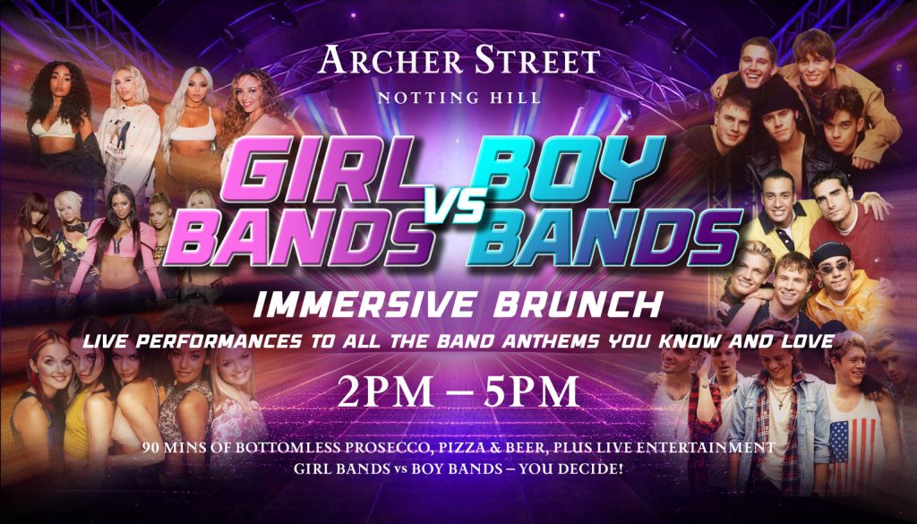 Girl Bands vs Boy Bands Immersive brunch